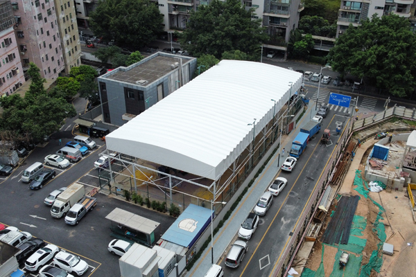 龍崗學校電動膜結構雨棚